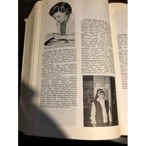 Two Huge Volumes Of Notable Women Over 2100 Pages! Early 1970s