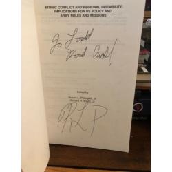 AUTOGRAPHED ethnic conflict & regional instability implications US policy & Army