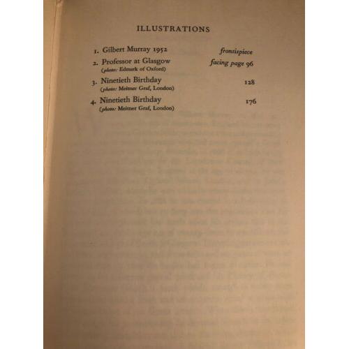 An unfinished autobiography Gilbert Murray 1960 2nd Printing Of 1st Edition  HC