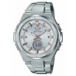Casio Women's Baby-G Silver and Rose-Gold Tone Stainless Steel Watch MSGS200D-7A
