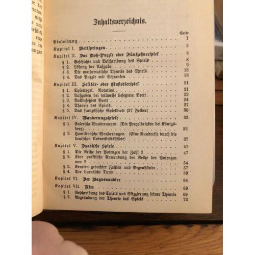 Aus Natur und Geisteswelt - MATHEMATISCHE SPIELE - Dr. W. Ahrens (1907)