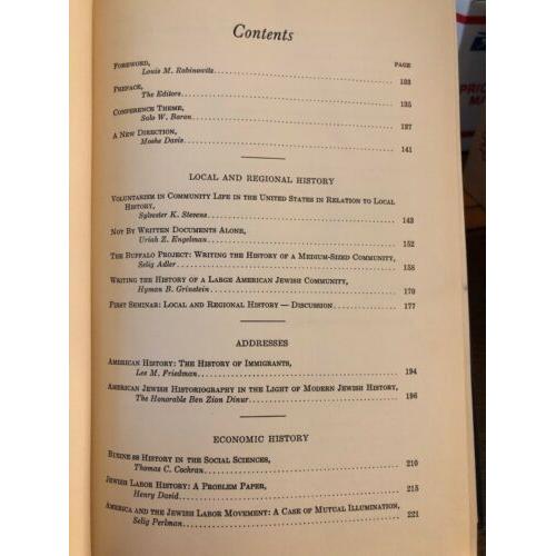 The writing of American Jewish history By Moshe Davis And Isidore Meyer 1957 HC