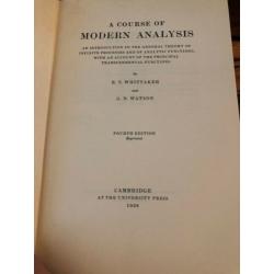 A course of modern analysis: An introduction to the general theory of infinite