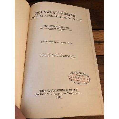 Eigenwertprobleme und ihre numerische Behandlung (Mathematik und ihre Anwendu...