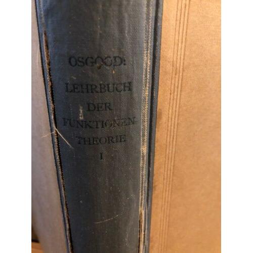 Lehrbuch der Funktionentheorie Erster Band /Band I; B. G. Teubners Sammlung 1920