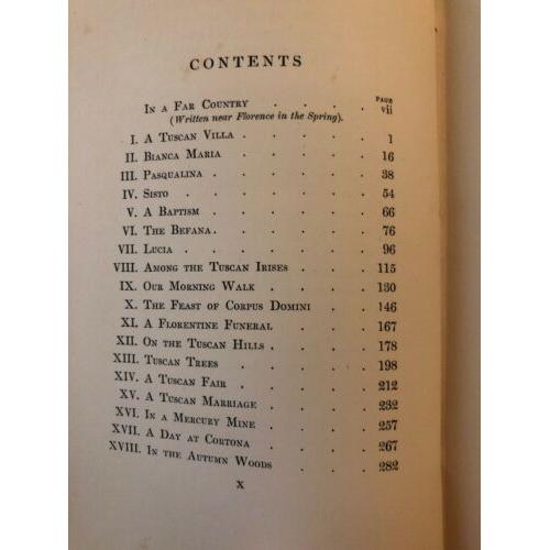Tuscan feasts Tuscan friends 1907 1st Chatto London Printing Dorothy Nevile Lees