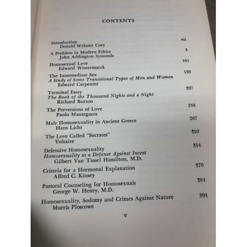Homosexuality 1956 1st Edition Hardcover