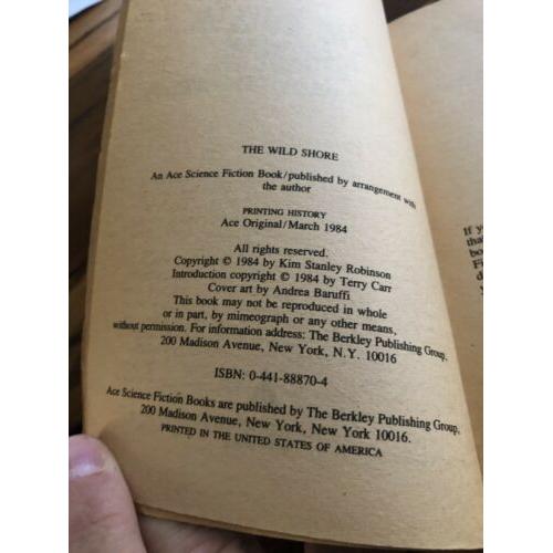 The Wild Shore 1st printing kim Stanley robinson