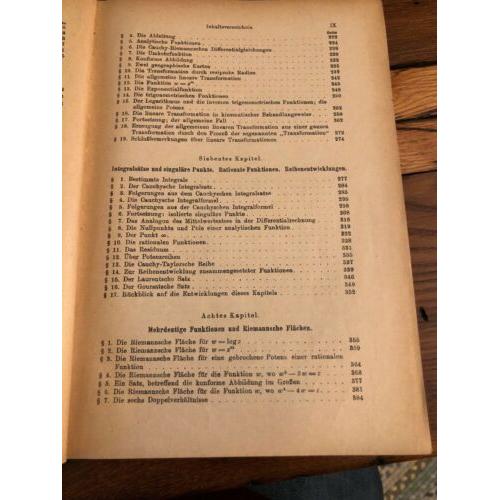 Lehrbuch der Funktionentheorie Erster Band /Band I; B. G. Teubners Sammlung 1920