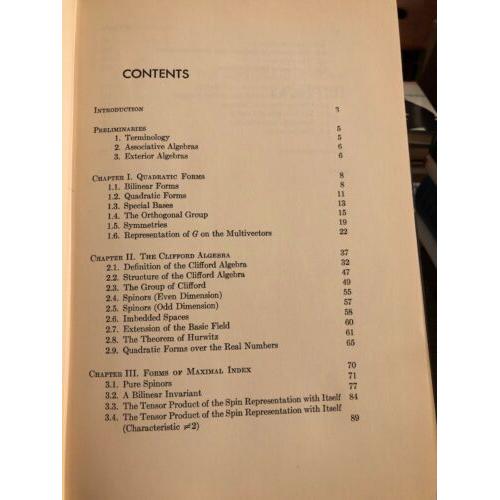 RARE algebraic theory of spinors (Columbia bicentennial editions and studies)