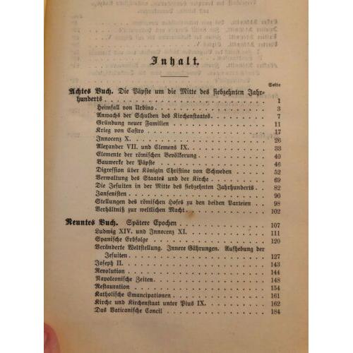 1907 Die romischen Papfte in den lebten vier Jahrhunderten; Dritter Band