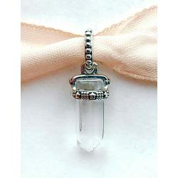 New Authentic Pandora Silver 925 Charm 399185 White Amulet Crystal Pendant