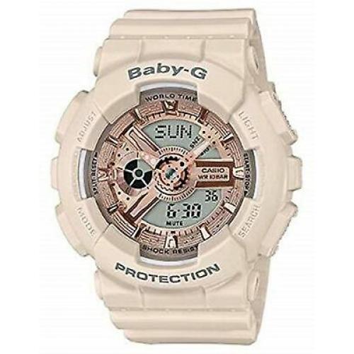 Casio Baby-G Pink Women's Resin Analog & Digital Watch BA110CP-4A 