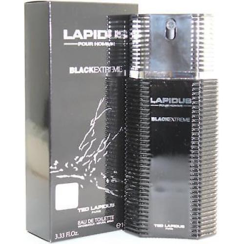 LAPIDUS POUR HOMME BLACK EXTREME 3.3 oz 3.4 edt New in Box