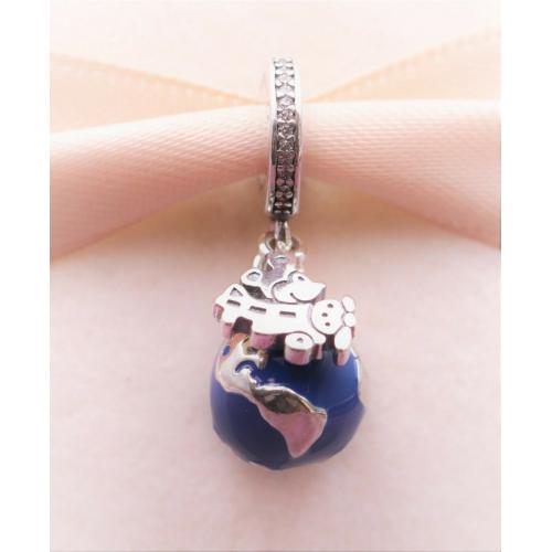 Authentic Pandora Silver 925 ALE  World of Disney Dangle Charm 797180EN98 #01
