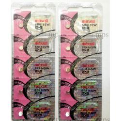 10 Maxell 337 SR416SW SR416 SILVER OXIDE watch battery