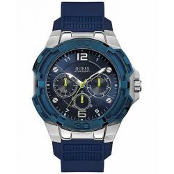 Guess Genesis Mens Analog Quartz Watch with Silicone Bracelet W1254G1