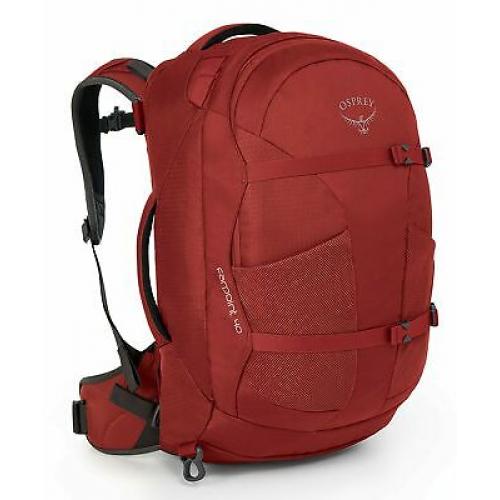 Osprey Packs Farpoint 40 Travel Backpack, Jasper Red, Small/Medium
