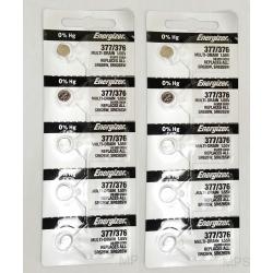 ENERGIZER 377 376 WATCH BATTERY SR626SW SR626W Silver Oxide Battery 10-Pack NEW