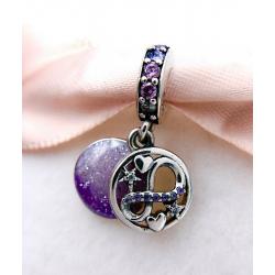 Authentic PANDORA Infinity Hearts & Stars Dangle Eternal Love Charm 798829XC
