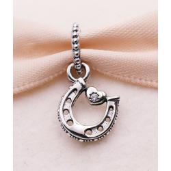 Authentic Pandora Silver 925 ALE Charm Good Luck Horseshoe Dangle Charm 799157