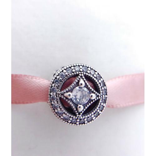 Authentic Pandora Silver 925 ALE Vintage Allure Bead Charm 791970CZ