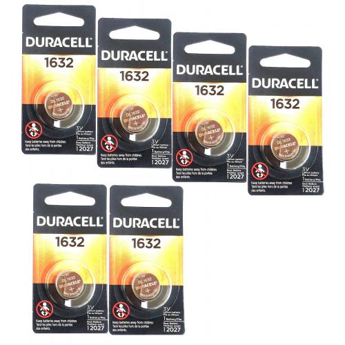 Duracell Lithium DL1632 CR1632 3v Batteries x 6