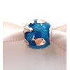New Authentic Pandora Shimmering Ocean Waves and Fish Star Blue Charm 789004