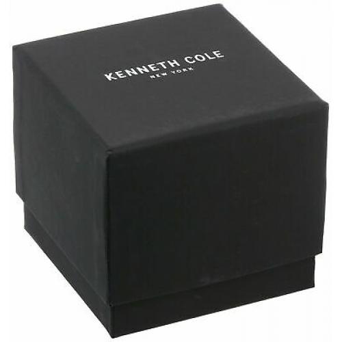 Kenneth Cole Men's Blue Dial Stainless Steel & Black Leather Watch 10030836