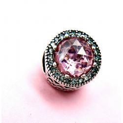 Authentic Pandora Silver 925 ALE  Radiant Hearts Charm Pink Bead 791725NBS #RZ