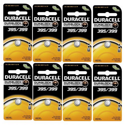 8 Duracell 1.5V 395 / 399 / SR57 / LA / W Battery
