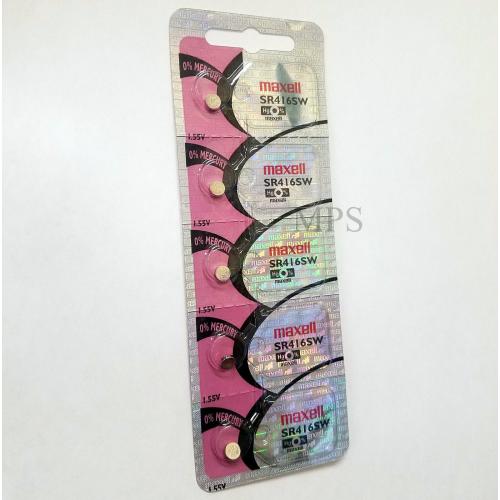 Maxell 337 Silver Oxide Watch Batteries SR416SW 5 PACK