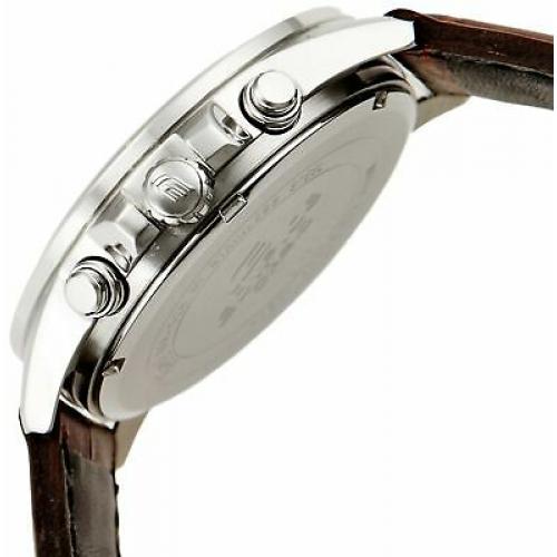 Casio Mens Edifice Stainless Steel & Brown Leather Chronograph Watch EFR526L-7AV