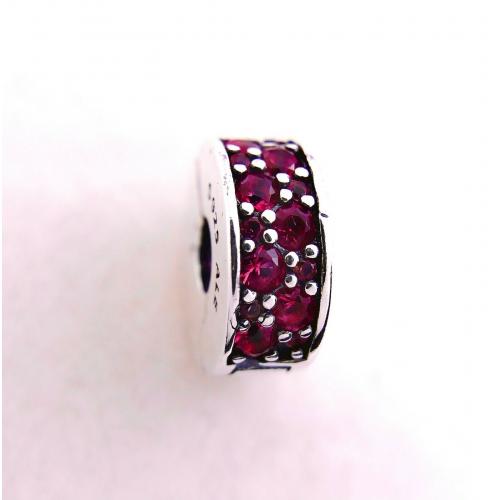 Pandora Silver 925 ALE Shining Elegance Clip Red Charm Bead 791817