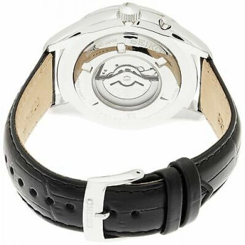 Seiko Men's SRN049-P1 Kinetic Black Leather Watch