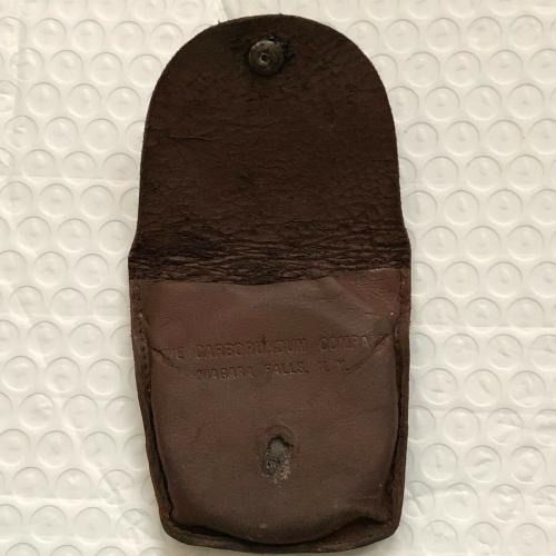 Vintage Boy Scouts “Be Prepared” Knife Sharpener Stone w/ Leather Holder Pouch