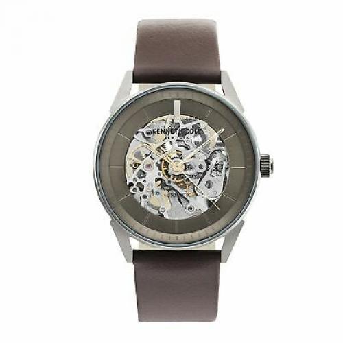 Kenneth Cole Men's Quartz Gunmetal Stainless Steel & Leather Watch KC50563002