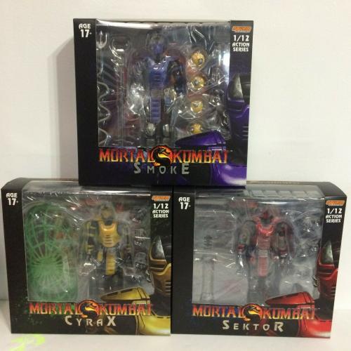 3X SET LOT STORM COLLECTIBLES MORTAL KOMBAT CYBERNETIC SMOKE + SEKTOR + CYRAX