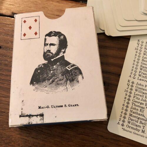 Union Generals Civil War Deck Playing Cards Made in USA 52 +2 Extra