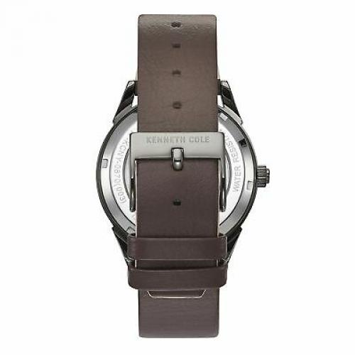 Kenneth Cole Men's Quartz Gunmetal Stainless Steel & Leather Watch KC50563002