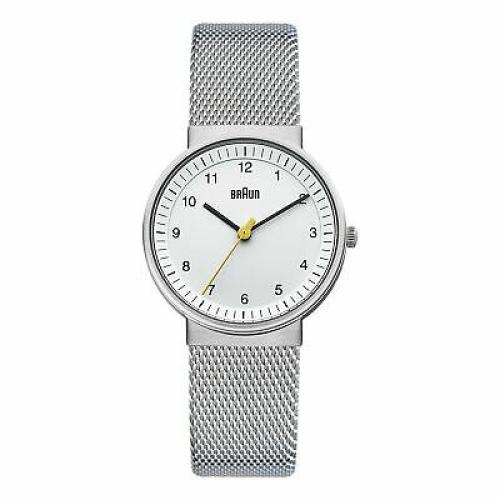 Braun Women's BN0031WHSLMHL Silver-Tone Watch with Mesh Stainless Steel band 