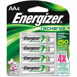 4/pack AA Energizer Rechargeable NiMH Batteries EXP 2021 AA4 Recharge 2300mAh