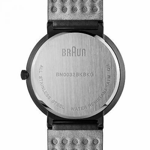 Braun Men's BN0032BKBKG Classic Analog Display Quartz Black Watch