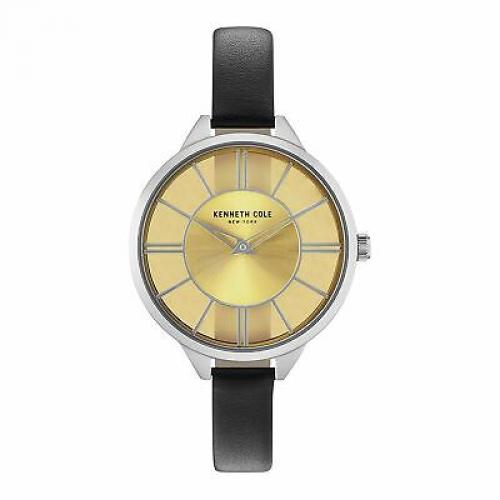 Kenneth Cole Women's Transparency Stainless Steel & Leather Watch KC50538005