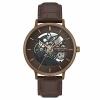 Kenneth Cole New York Men's Brown Stainless Steel & Leather Watch KC50780002