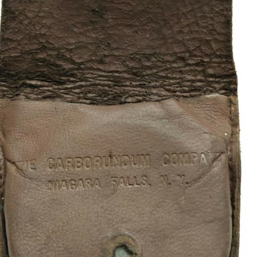 Vintage Boy Scouts “Be Prepared” Knife Sharpener Stone w/ Leather Holder Pouch