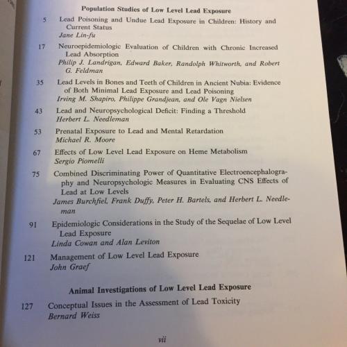 LOW Level Lead Exposure The Clinical implications of Current Research
