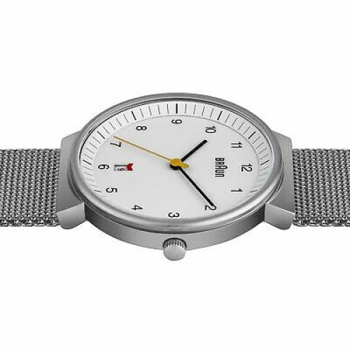 Braun Men's Stainless steel Mesh Quartz Silver Toned Watch BN0032WHSLMHG 
