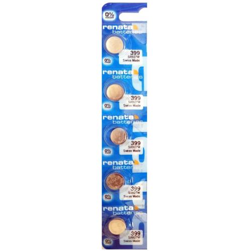 5 Renata 399 Watch Batteries SR927W FREE SHIP 0% MERCURY