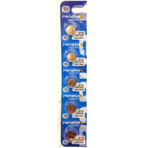 Renata 373 Button Cell Watch Batteries 10 Pack